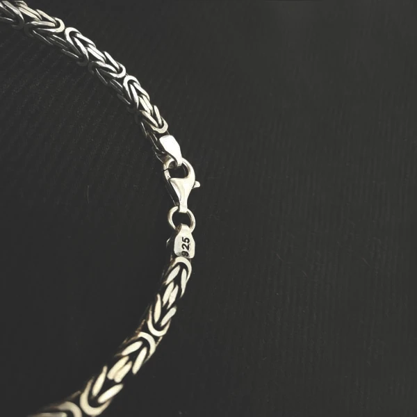 عکس شماره 9 : دستبند نقره مردانه مدل tbskraldas22