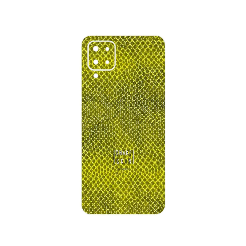 برچسب پوششی ماهوت مدل Yellow Snake Skin مناسب برای گوشی موبایل سامسونگ Galaxy F12