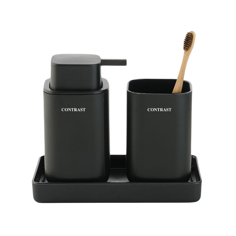 ست سرویس بهداشتی 3 تکه کنتراست مدل مربع