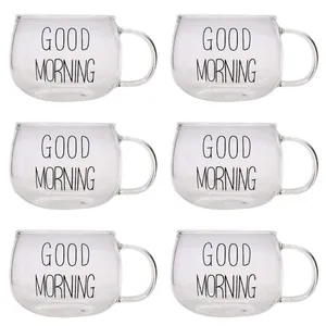 لیوان مدل گود مورنینگ Good morning مجموعه شش عددی