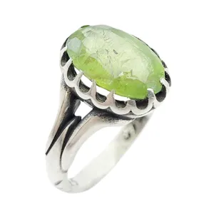 انگشتر نقره مردانه مدل زبرجد آفریقایی کد 5260893