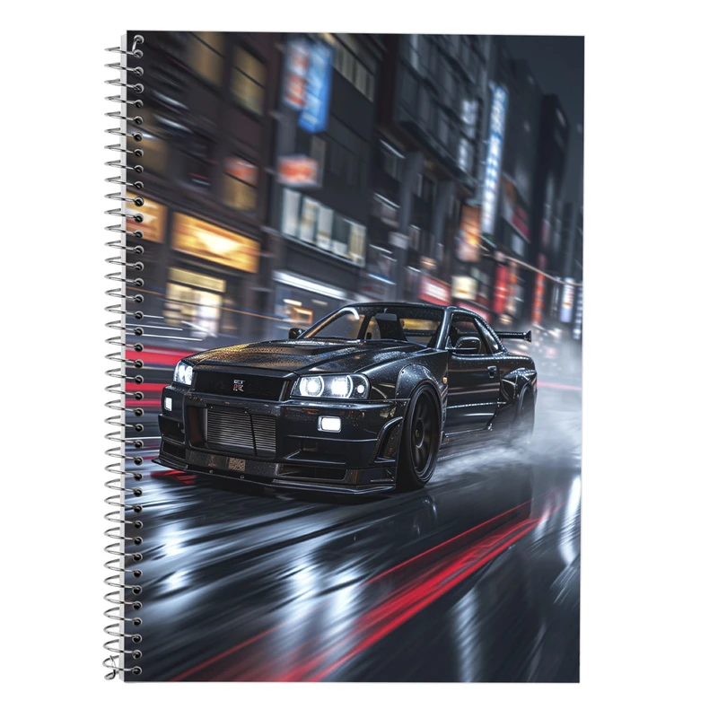 دفتر زبان 50 برگ مدوپد مدل سه خط طرح need for speed کد DF13584