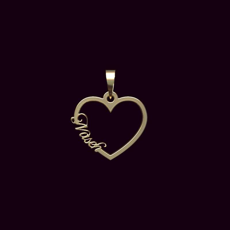 آویز گردنبند طلا 18 عیار زنانه مدوپد مدل اسم ناصح naseh کد PB1-11081