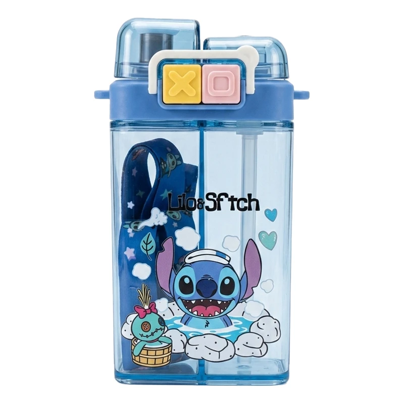 قمقمه کودک مدل کتابی دومخزنه طرح استیچ حمام Bath Stitch گنجایش 0.5 لیتر