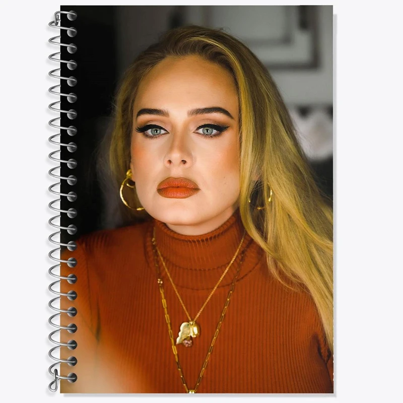 دفتر زبان 50 برگ خندالو مدل سه خط طرح ادل Adele کد 19011