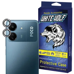 محافظ لنز دوربین شیشه ای وایت ولف مدل W-Shine Ring مناسب برای گوشی موبایل شیائومی Poco C65