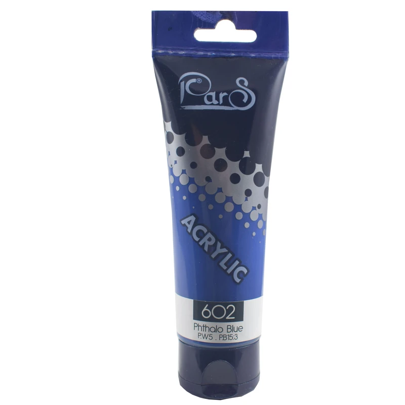 رنگ اکریلیک پارس کد 602 phthalo blue حجم 75 میلی لیتر