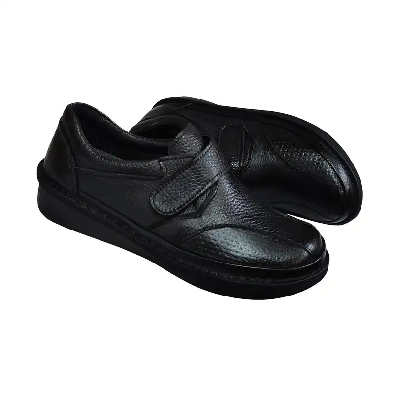 کفش طبی زنانه چرم تبریز مدل کامفورت رنگ مشکی