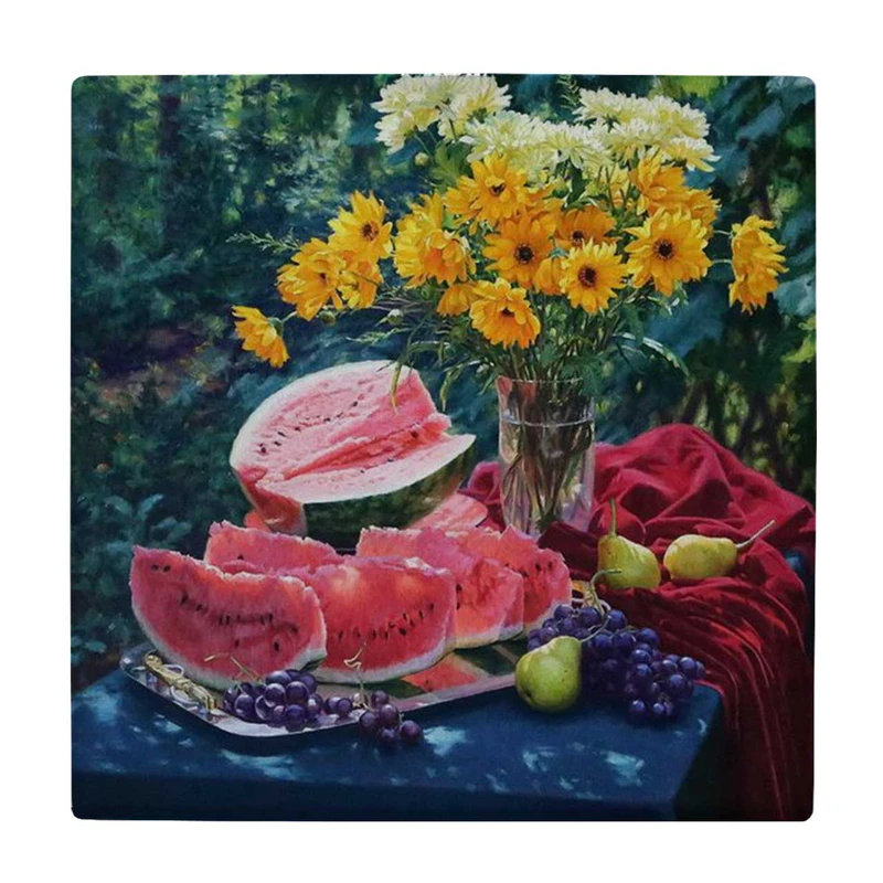 زیر لیوانی طرح هندوانه و گلدان گل کد    3852934_1845