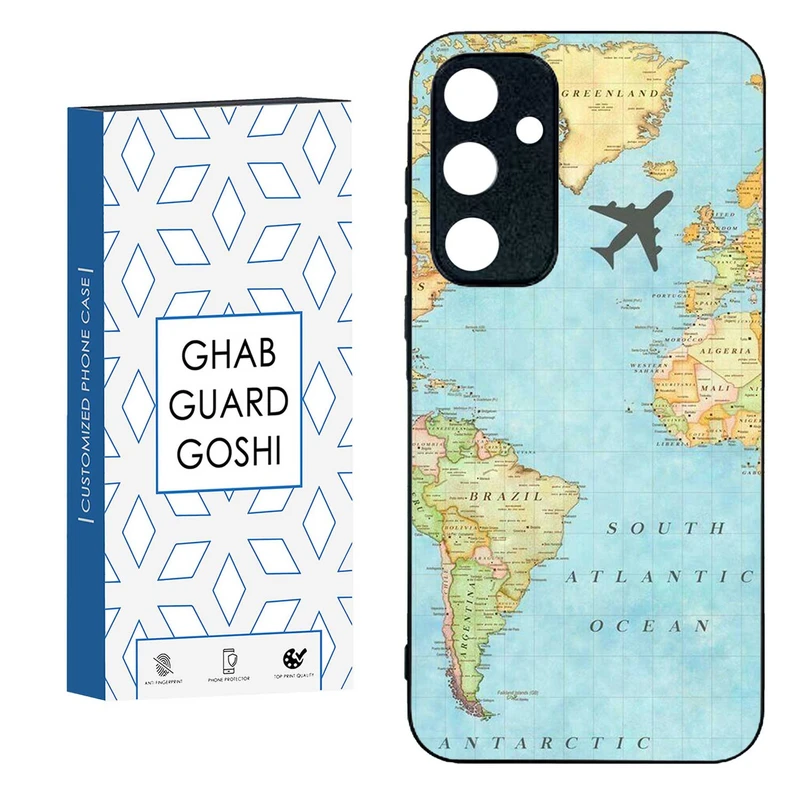 کاور قاب گارد گوشی طرح نقشه جهان کد TPU-057 مناسب برای گوشی موبایل سامسونگ  GALAXY A35  