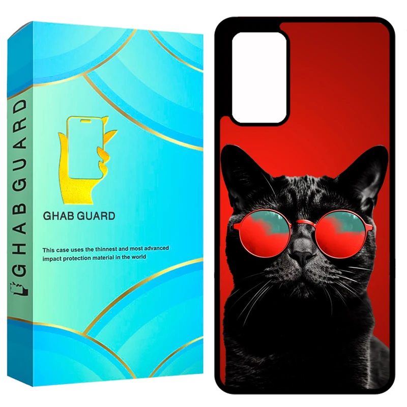 کاور قاب گارد طرح گربه مدل GCHPA72 مناسب برای گوشی موبایل سامسونگ Galaxy A72 4G