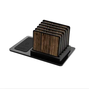 MAHOOT Dark-Walnut-Wood CupPad 6 peice