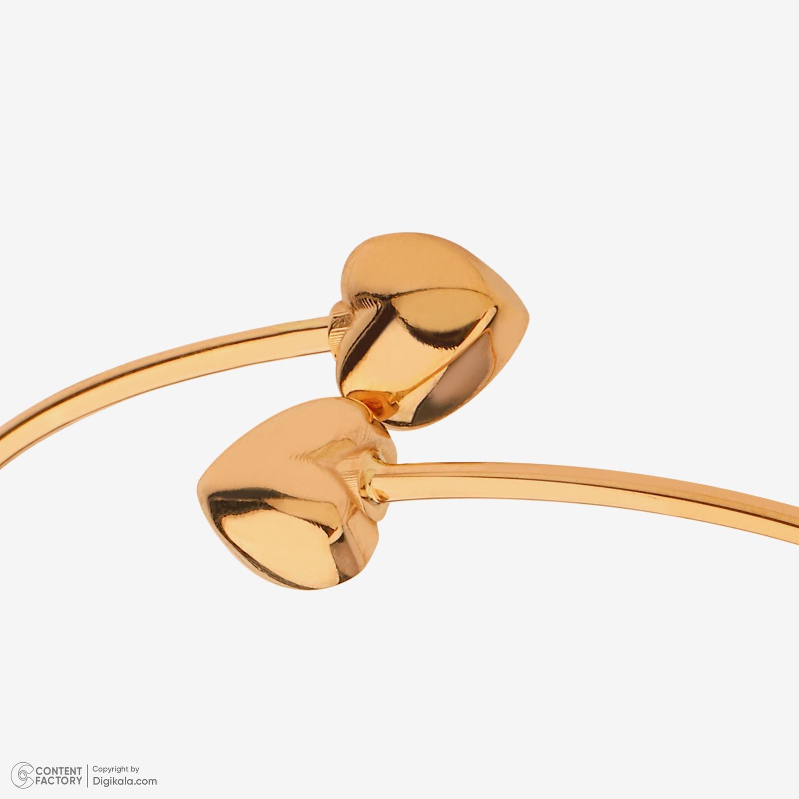 بنگل طلا 18 عیار زنانه حافا گلد مدل قلب کد bn009 -  - 4