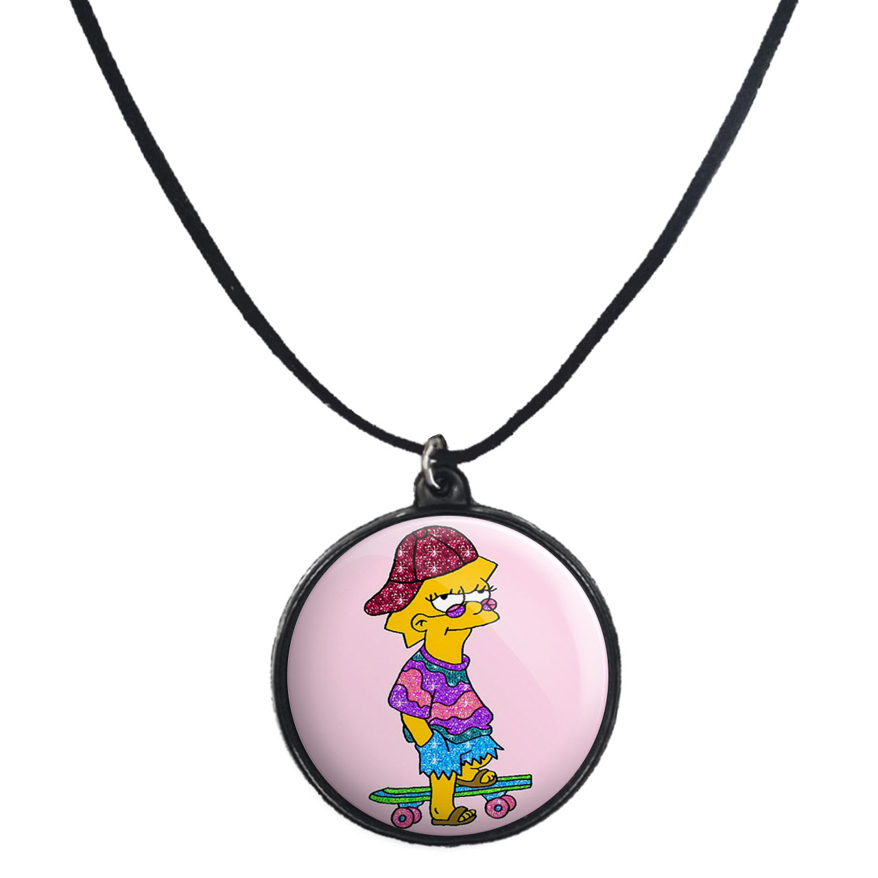 گردنبند پرمانه طرح سیمپسون ها کد pmb.4892 مدل دو طرفه