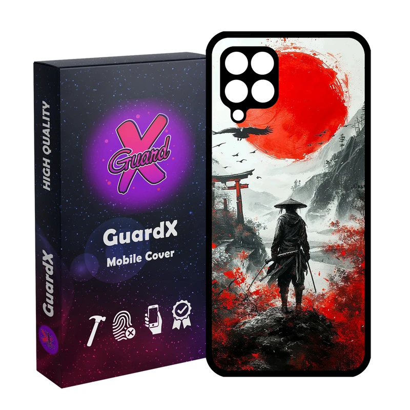 کاور گارد ایکس طرح سامورایی مدل Glass10807 مناسب برای گوشی موبایل سامسونگ Galaxy A12/M12/F12