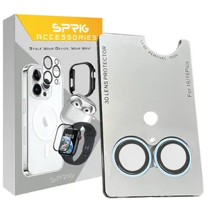 Sprig Ring Metal Luxury Camera Lens Protector For Apple Iphone 16 / 16 Plus