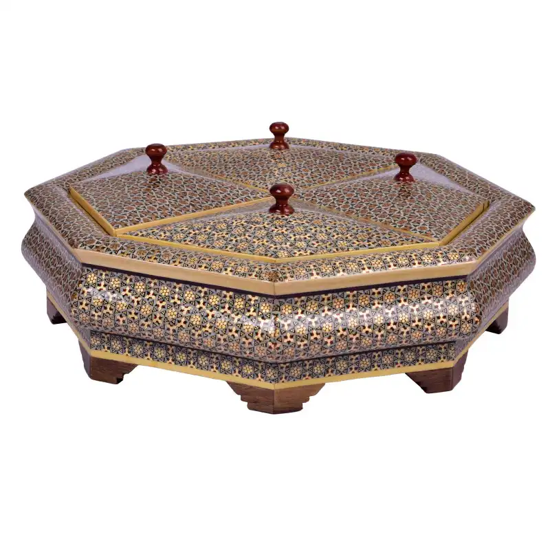 شکلات خوری خاتم کاری مدل 4 درب کد 3535