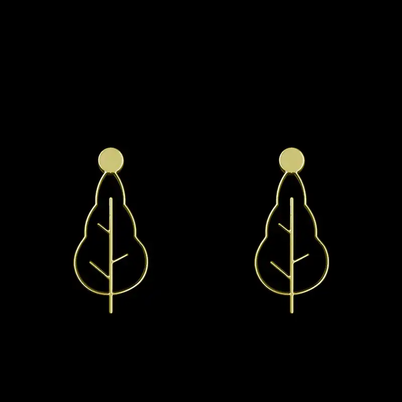 گوشواره طلا 18 عیار زنانه مدوپد مدل درخت کد GA1-15848