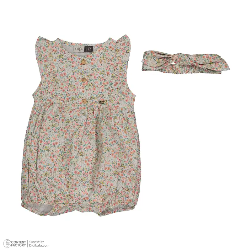 ست سرهمی و هدبند نوزادی ایندیگو مدل 140211086