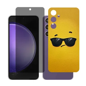 Glass Together model Privacy Screen Protector Suitable for Samsung Galaxy S23 FE Mobile Phone with Back cover sticker