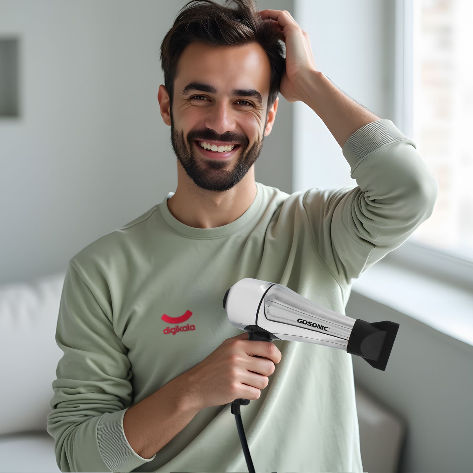 سشوار حرفه ای گوسونیک مدل GHD-229، موتور AC با توان مصرفی 1800 وات، دارای قابلیت باد سرد، فناوری تولید یون، وزن 892 گرم، تنظیم حرارت 3 حالته و کنترل سرعت 2 حالته، به همراه 1 عدد سری متمرکزکننده -  - 2