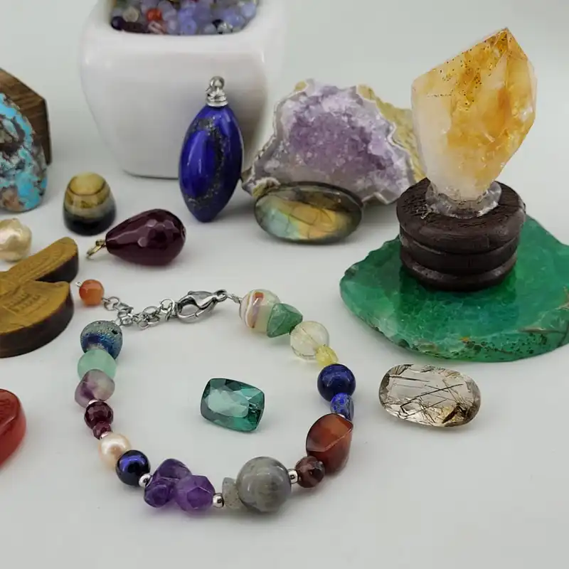 دستبند زنانه مدل سنگ Chakra کد 00813