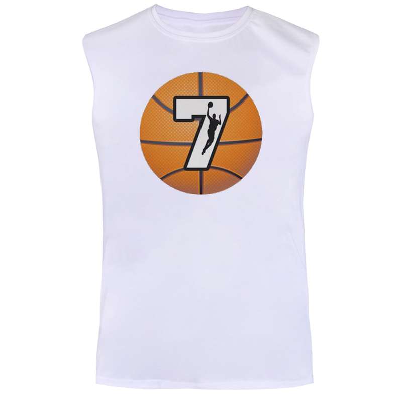 تاپ مردانه مدل بسکتبال  کد BA513  رنگ سفید