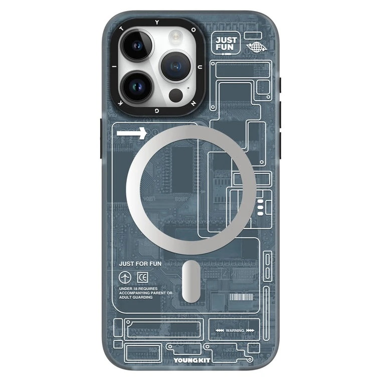 کاور یانگ کیت مدل Futuristic Circuit مناسب برای گوشی موبایل اپل iphone 15 pro