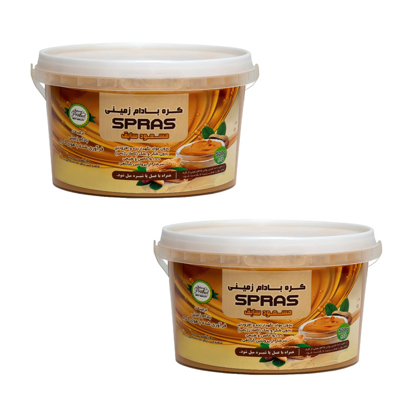 کره بادام زمینی رژیمی کرانچی اسپراس - 500 گرم بسته 2 عددی