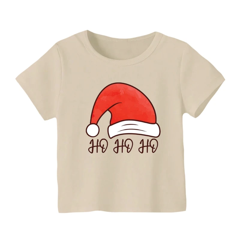 تی شرت آستین کوتاه بچگانه مدل کلاه بابانوئل