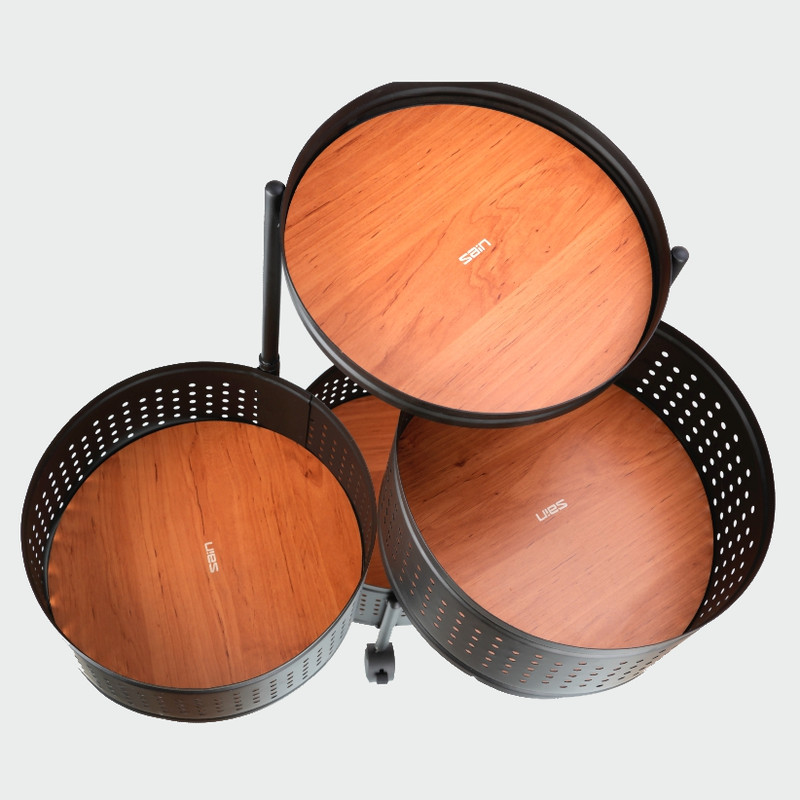 سبد سیب زمینی و پیاز ساین مدل گرد چهارطبقه جنس آهن روکش استاتیک