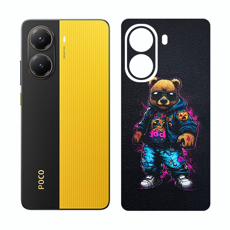 برچسب پوششی ریمکس مدل Cover طرح خرس اسپرت مناسب برای گوشی موبایل شیائومی Poco X7 Pro