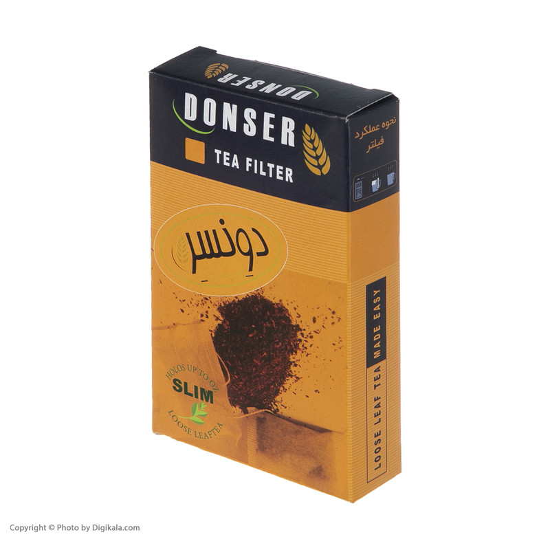 فیلتر چای دونسر مدل هرمی بسته 40 عددی