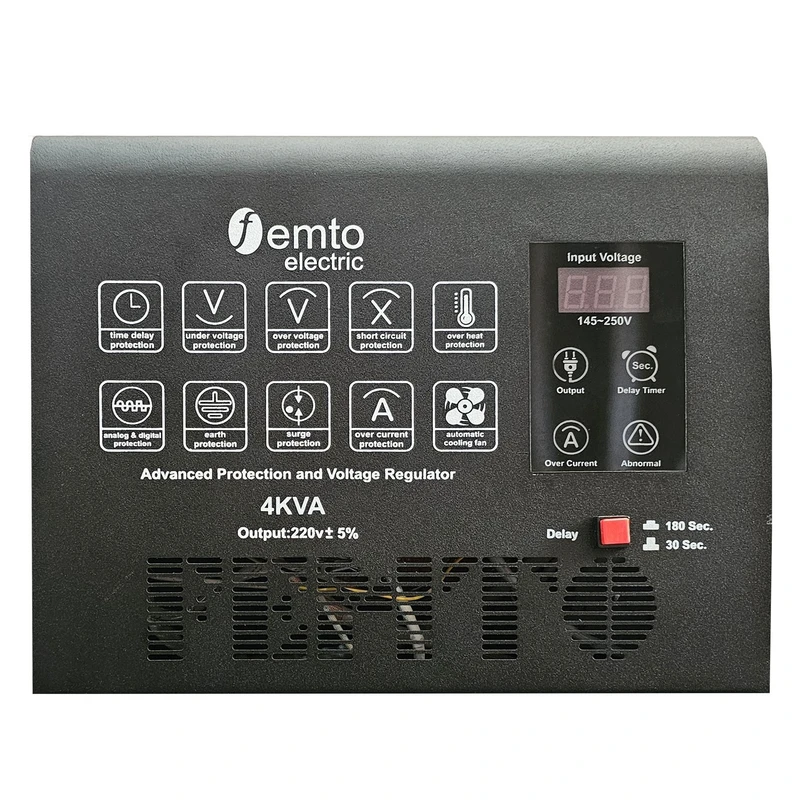 استابلایزر فمتوالکتریک مدل هوشمند کد STAB-4000 ظرفیت 4000 ولت آمپر