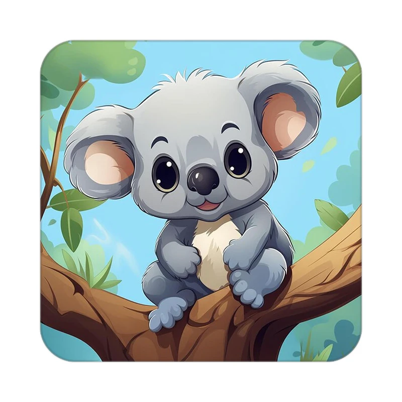 زیر لیوانی کاکتی طرح حیوانات کارتونی مدل mp27494