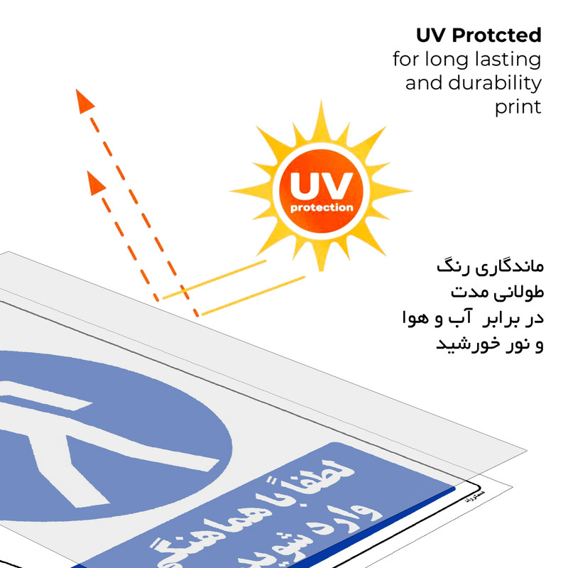 برچسب ایمنی مستر راد طرح لطفا با هماهنگی وارد شوید مدل HSE-OSHA-0288