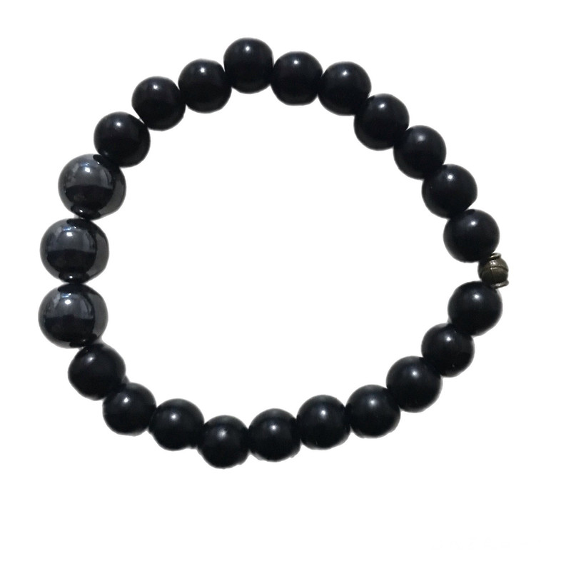 دستبند مدل سنگ اونیکس و حدید کد S-99