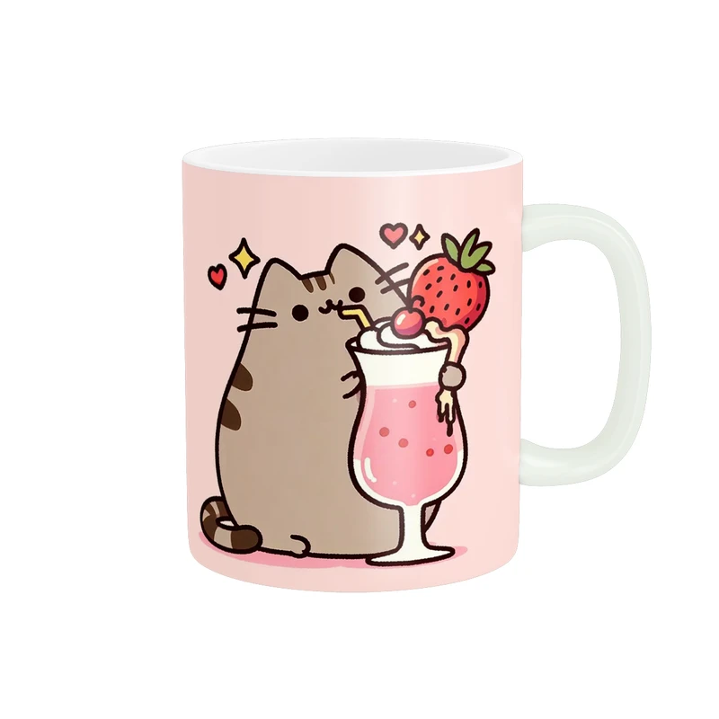 ماگ پادآفرین مدل فانتزی طرح گربه کیوت و بامزه کد p9832