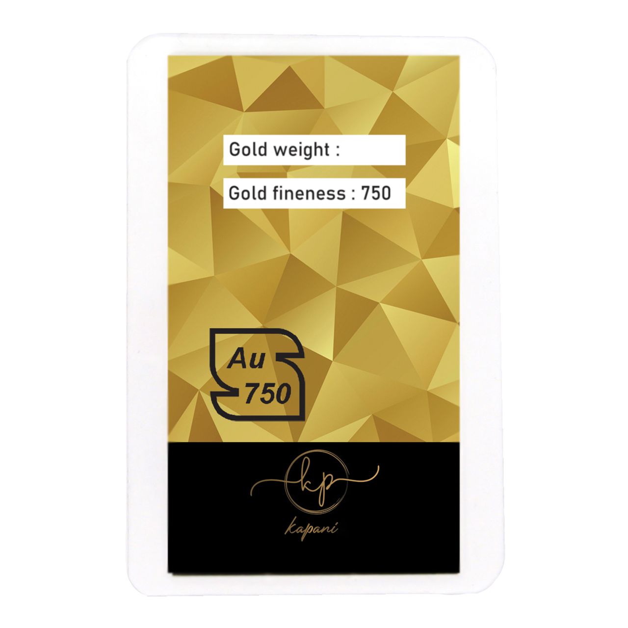 طلا گرمی 18 عیار کاپانی مدل تاج کد kc005-p3 بسته 3 عددی -  - 4