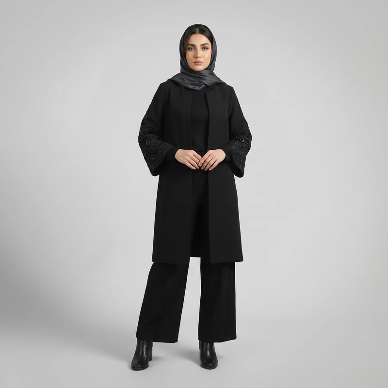 مانتو مجلسی روی زانو زنانه زاگرس پوش مدل 112228294