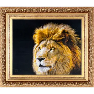 تابلو فرش دستباف فرش میرنظامی مدل کله شیر کد 829