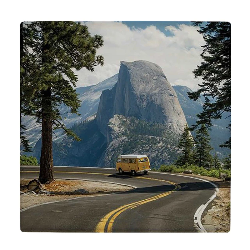  زیر لیوانی  طرح فولکس واگن در جاده جنگلی کد    5923179_4551