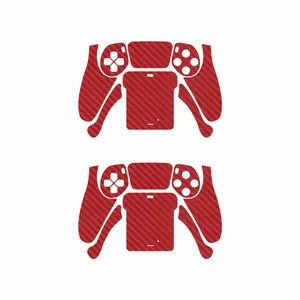 MAHOOT Red-Fiber Sticker for PS5 Controller Pack of 2