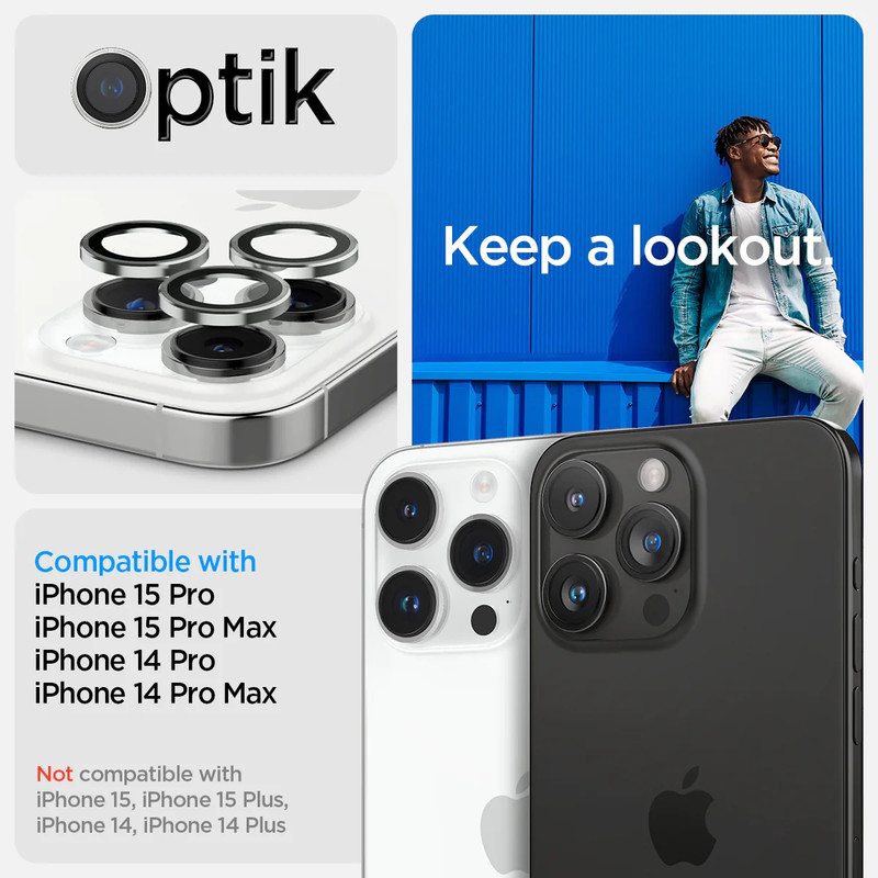 محافظ لنز دوربین بادیگارد مدل رینگی مناسب برای گوشی موبایل اپل iPhone 15 Pro / 15 Pro Max