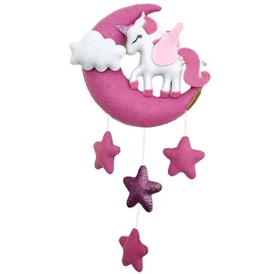 دیوار کوب اتاق کودک مدل ماه و اسب تک شاخ