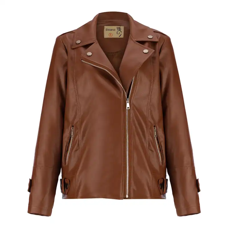 کت چرم زنانه السانا مدل دیلان کد 156206