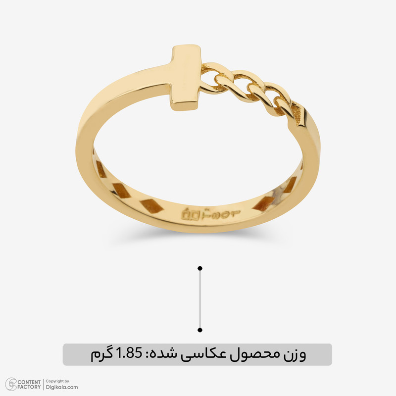 انگشتر طلا 18 عیار زنانه گلدم مدل R352027  - 8