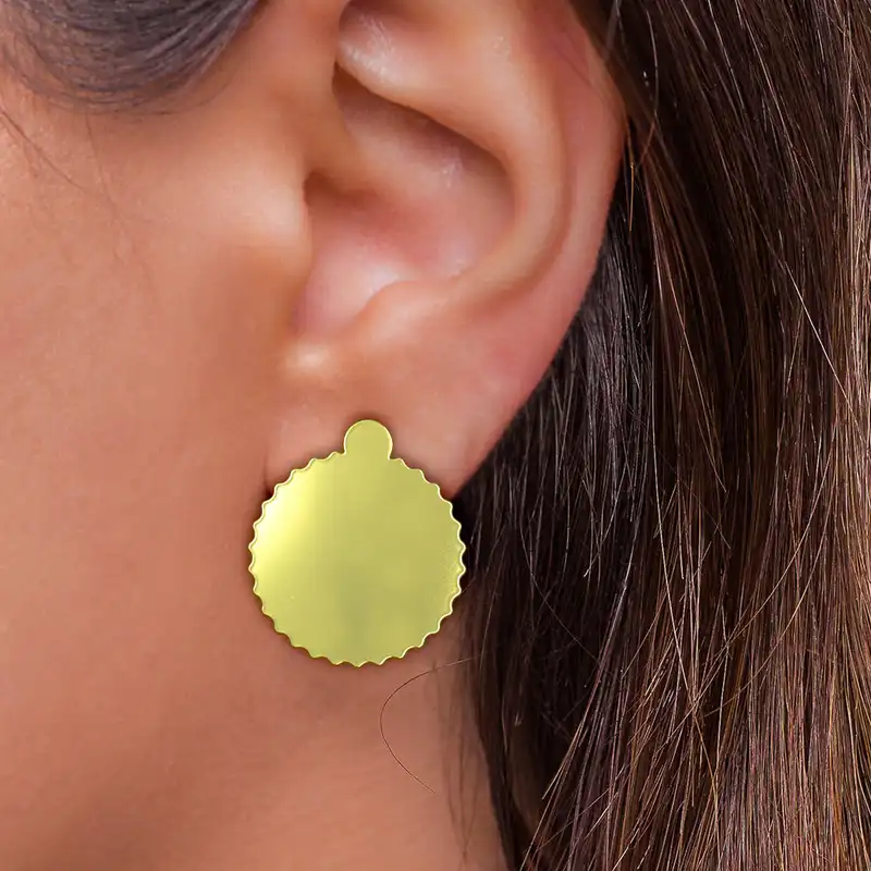 گوشواره طلا 18 عیار زنانه مدوپد مدل ستاره کد GA1-15608