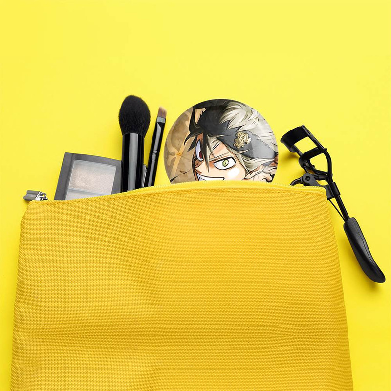 آینه جیبی خندالو مدل آستا انیمه بلک کلاور Black Clover  کد 11749