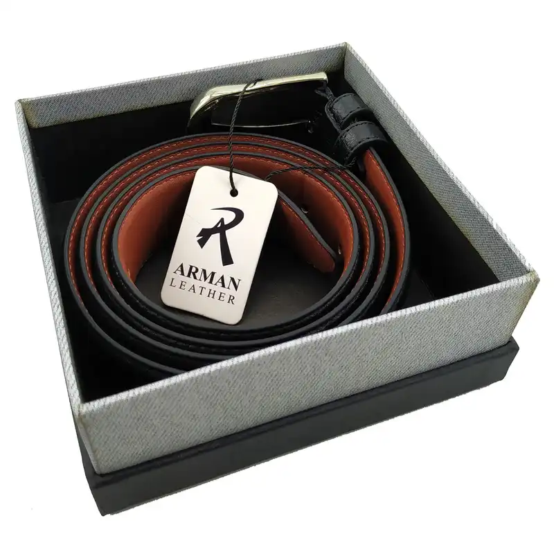 کمربند مردانه چرم آرمان مدل 201